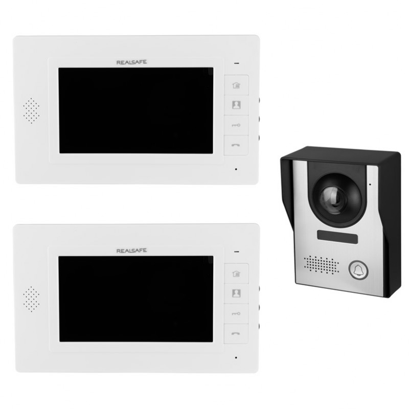 VDP-512 Έγρωμο Σετ Θυροτηλεόρασης 4 Καλωδίων 7" TFT LCD- 2 μόνιτορ & 1 κάμερα 